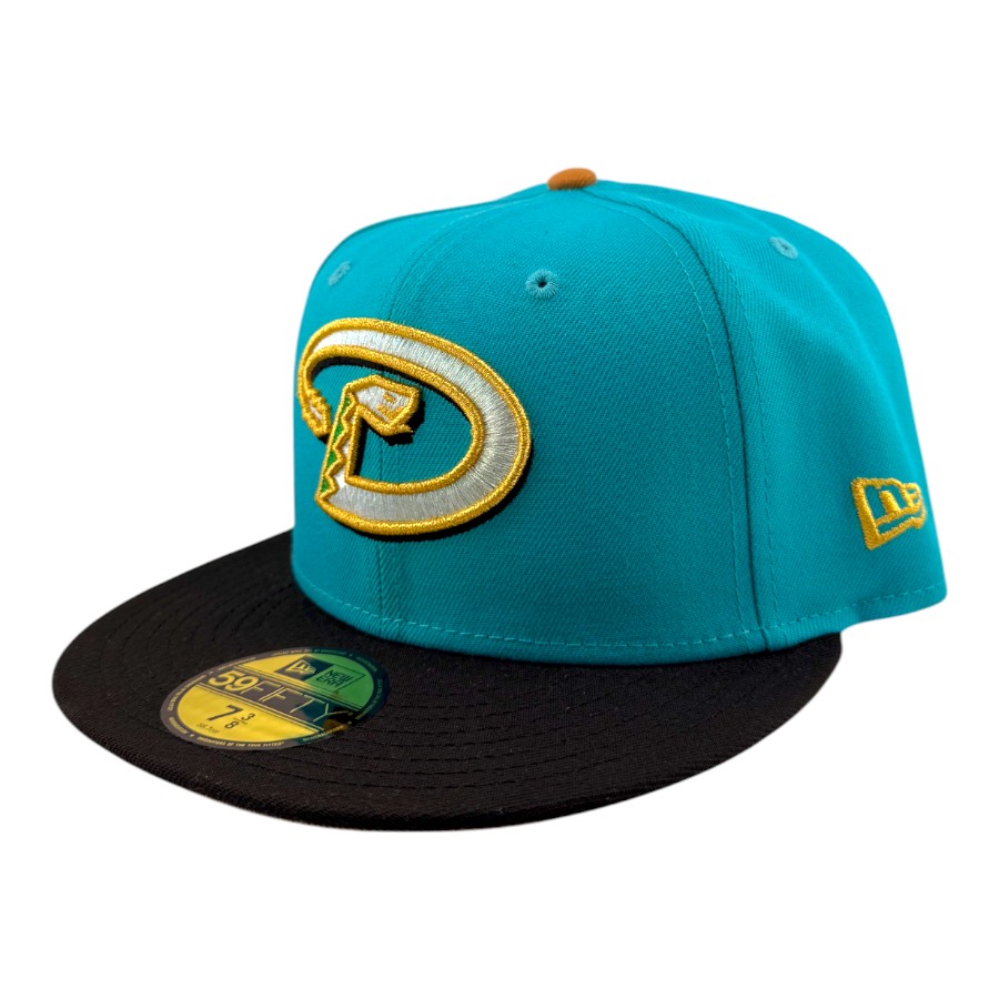 Arizona Diamondbacks Teal and Black 1998 Inaugural Season Patch Grey UV New Era 59FIFTY Fitted Hat