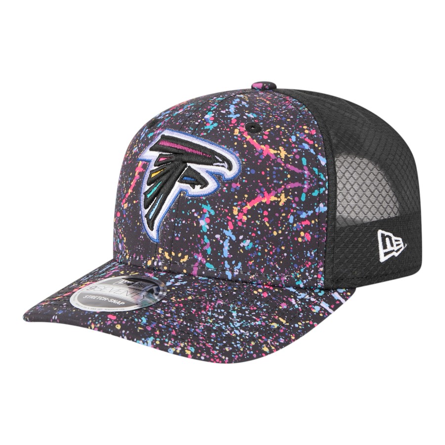 Atlanta Falcons 2025 NFL Crucial Catch Trucker Mesh New Era 9SEVENTY Snapback Hat