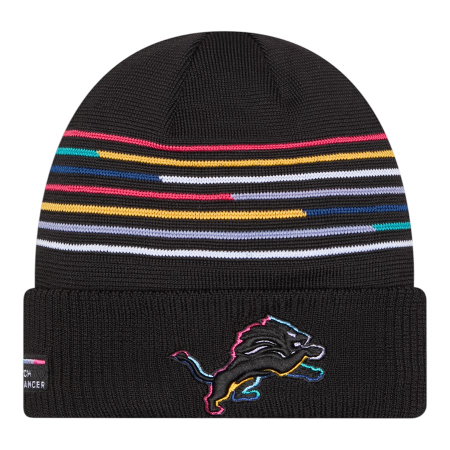 Detroit Lions 2025 NFL Crucial Catch New Era Cuffed Knit Beanie Hat
