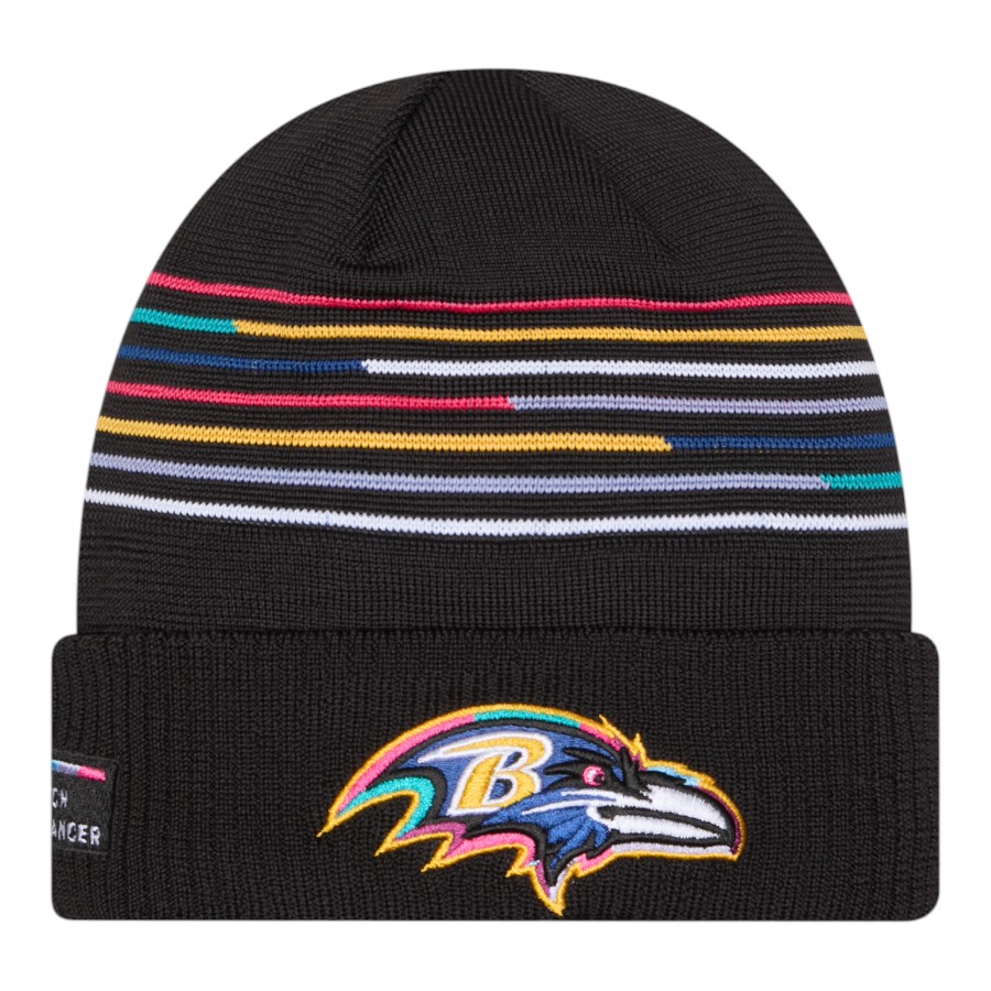 Baltimore Ravens 2025 NFL Crucial Catch New Era Cuffed Knit Beanie Hat