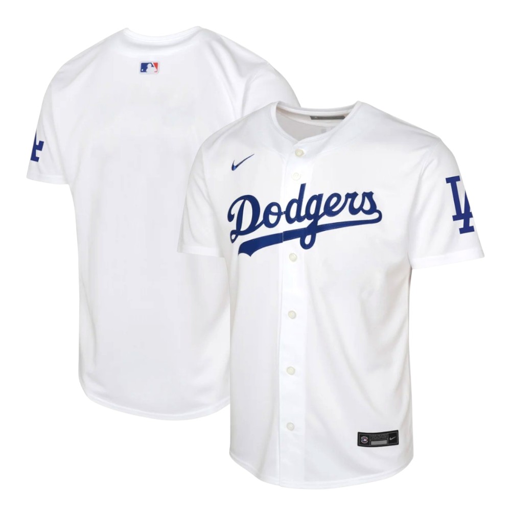 Nike Dodgers ユニフォーム 子供Lサイズ ホワイト Youth Los Angeles Dodgers White Home Blank Nike Limited Jersey
