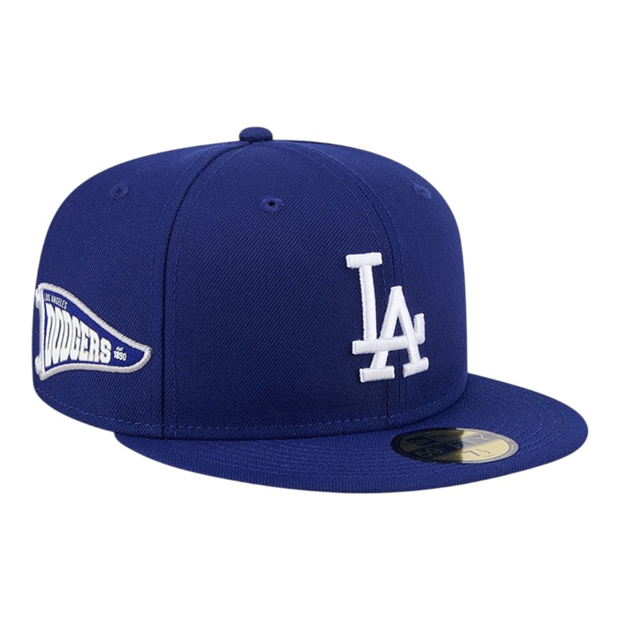 Los Angeles Dodgers Royal Blue Wavy Pennant Patch New Era 59FIFTY Fitted Hat