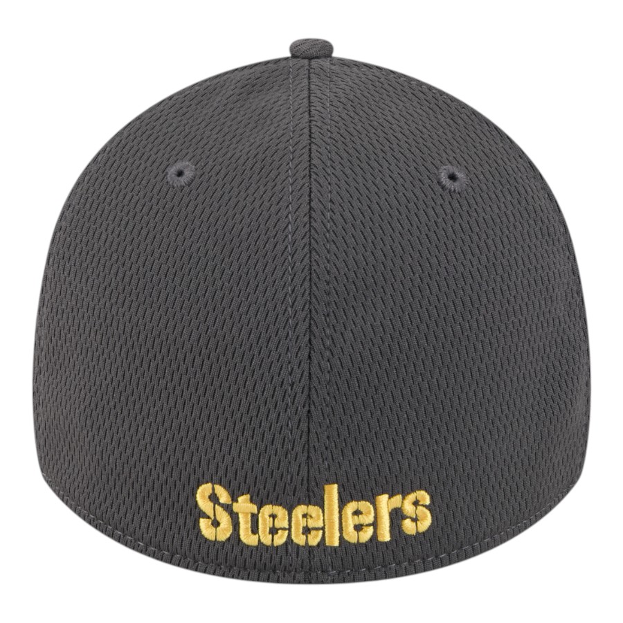 Pittsburgh Steelers Graphite New Era 39THIRTY Flex Hat
