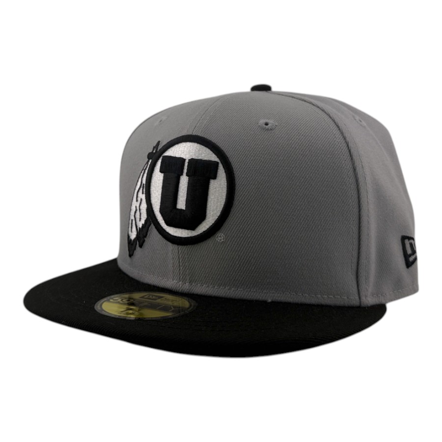 Utah Utes Gray and Black with UV NCAA New Era 59FIFTY Fitted Hat