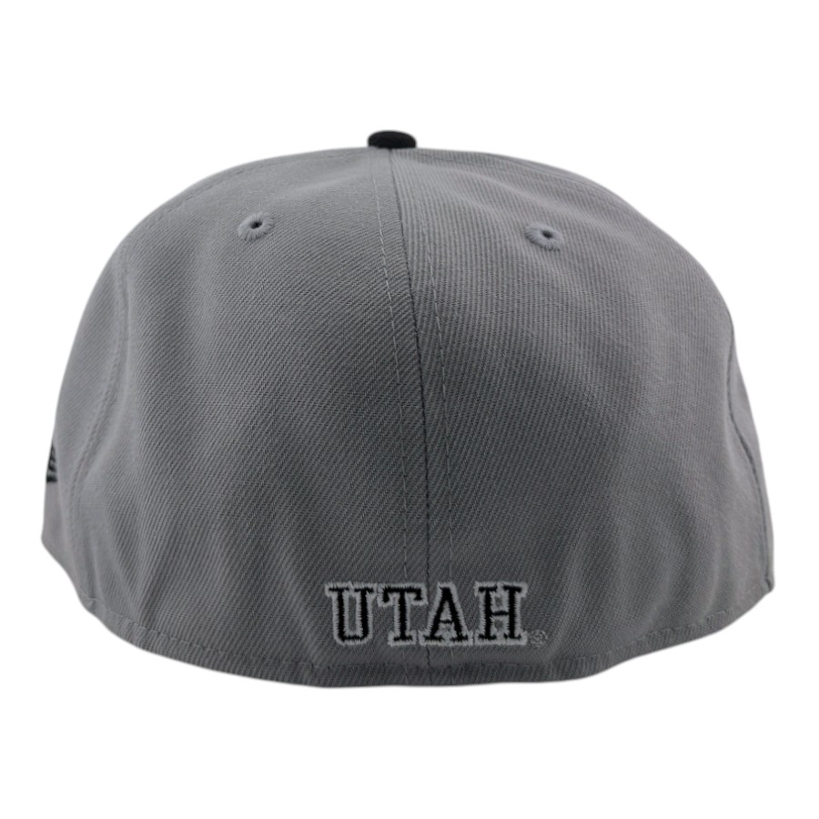Utah Utes Gray and Black with UV NCAA New Era 59FIFTY Fitted Hat