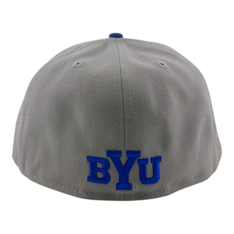 BYU Cougars Gray and Royal Blue with UV NCAA New Era 59FIFTY Fitted Hat