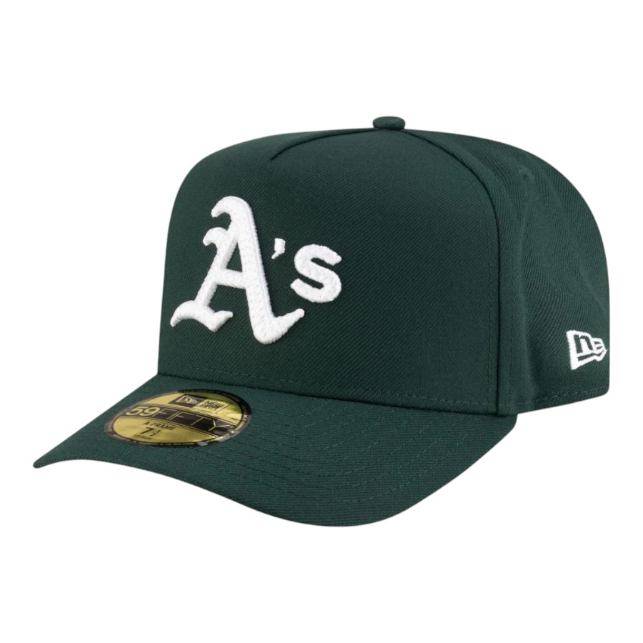 Oakland Athletics Green Safety Pin Script New Era 59FIFTY A-Frame