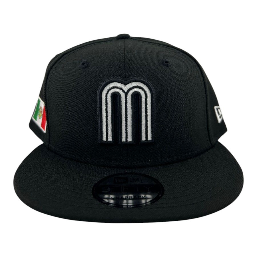 Mexico Black and White "M" Logo "Viva La Raza Collection" New Era 9FIFTY Snapback Hat
