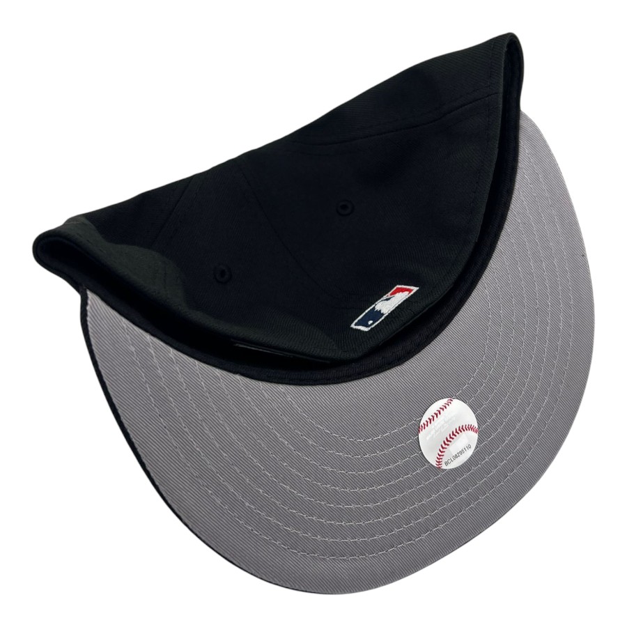 California Angels Black Cooperstown Logo "Lowercase Collection" Grey UV New Era 59FIFTY Fitted Hat