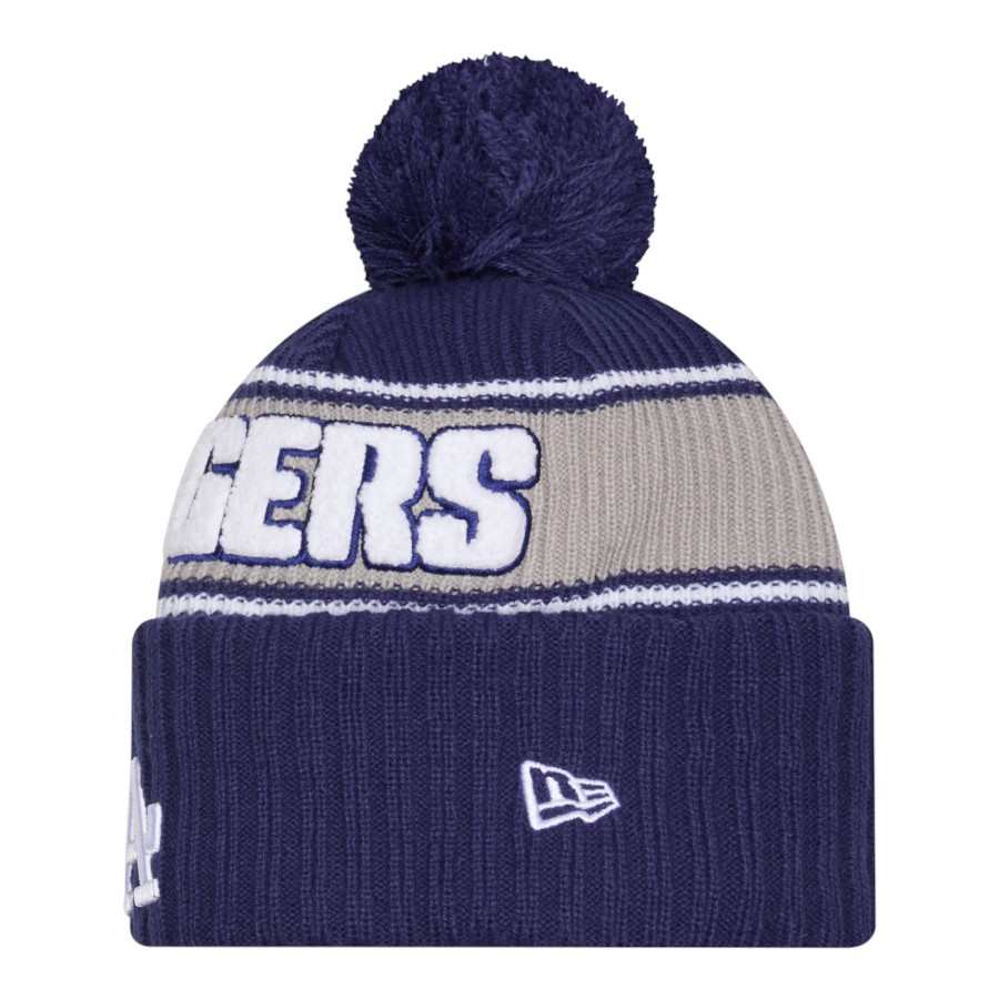 Los Angeles Dodgers Royal Blue Striped Bold New Era Knit Beanie Hat