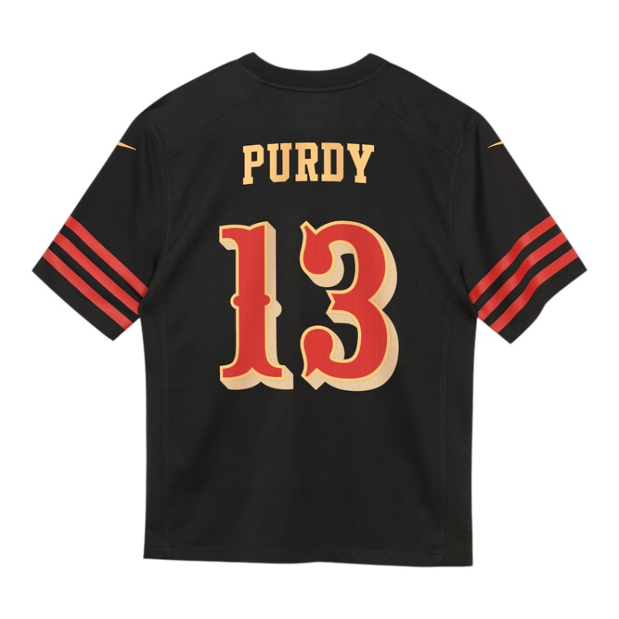 Preschool San Francisco 49ers Brock Purdy Black 2025 Rivalries Collection Nike Game Jersey