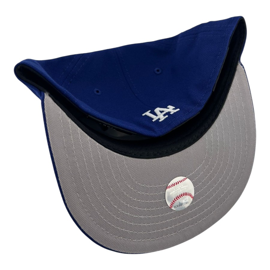 Kids Los Angeles Dodgers Royal Japanese Kanji Writing Anime Patch Grey UV Custom New Era 59FIFTY Fitted Hat