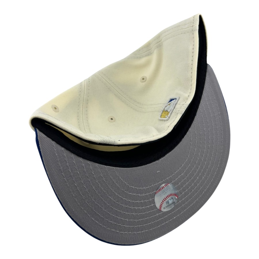 Kids Los Angeles Dodgers Chrome and Royal Script "84 Olympic Pack" Grey UV Custom New Era 59FIFTY Fitted Hat