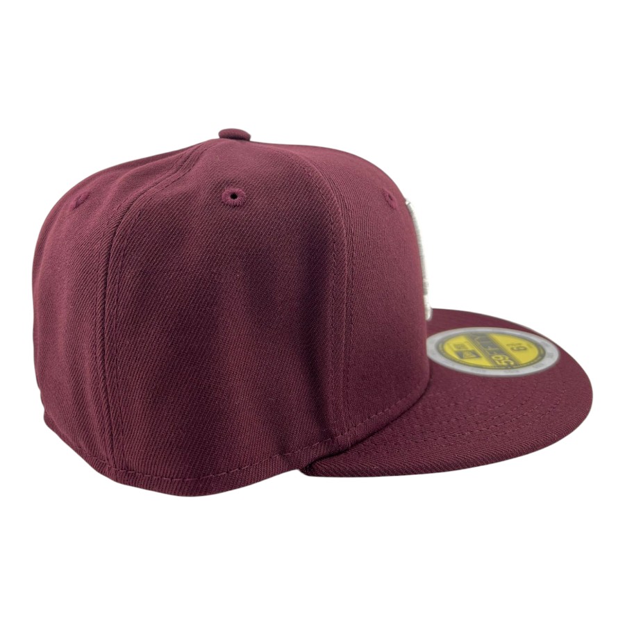 Kids Los Angeles Dodgers Maroon Basic Custom New Era 59FIFTY Fitted Hat