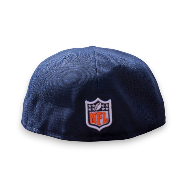 Denver Broncos Oceanside Blue Leon the Lab 50th SB Grey UV New Era 59FIFTY Fitted Hat