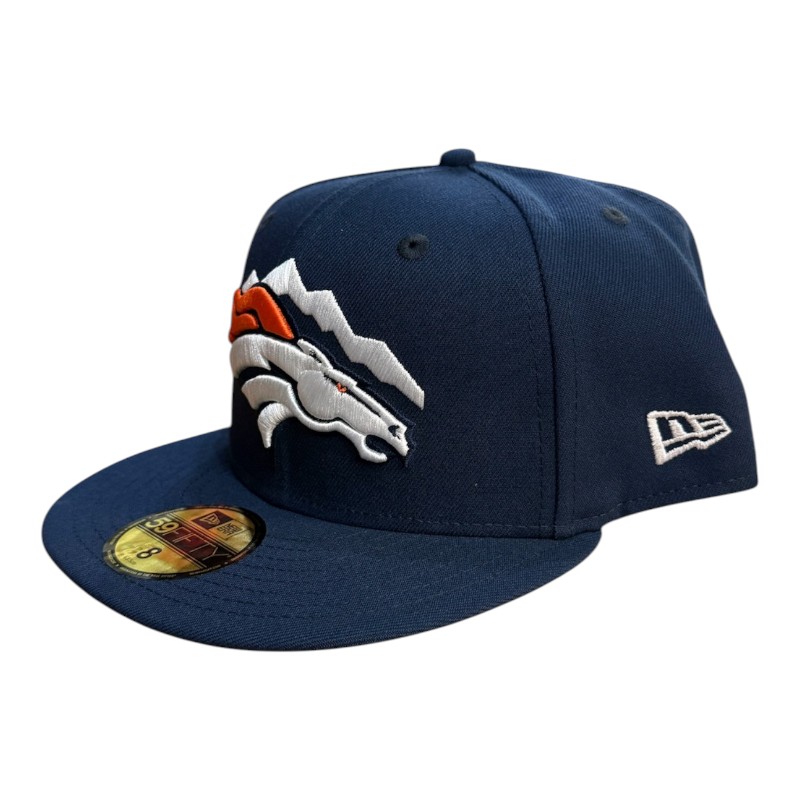 Denver Broncos Oceanside Blue Leon the Lab 50th SB Grey UV New Era 59FIFTY Fitted Hat