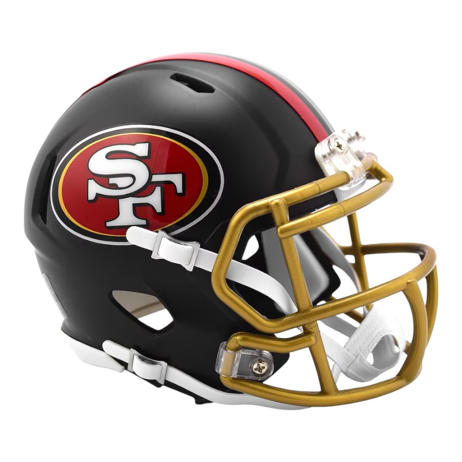 San Francisco 49ers Black 2025 Rivalries Collection On-Field Alternate Riddell Speed Mini Helmet