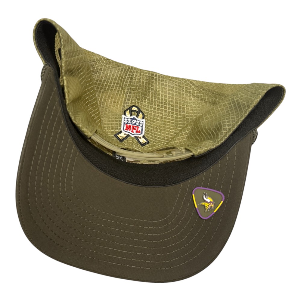 Minnesota Vikings Green 2025 NFL Salute to Service Collection New Era 9SEVENTY Adjustable Snapback Hat
