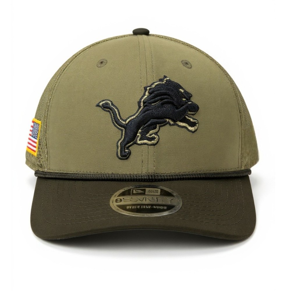 Detroit Lions Green 2025 NFL Salute to Service Collection New Era 9SEVENTY Adjustable Snapback Hat