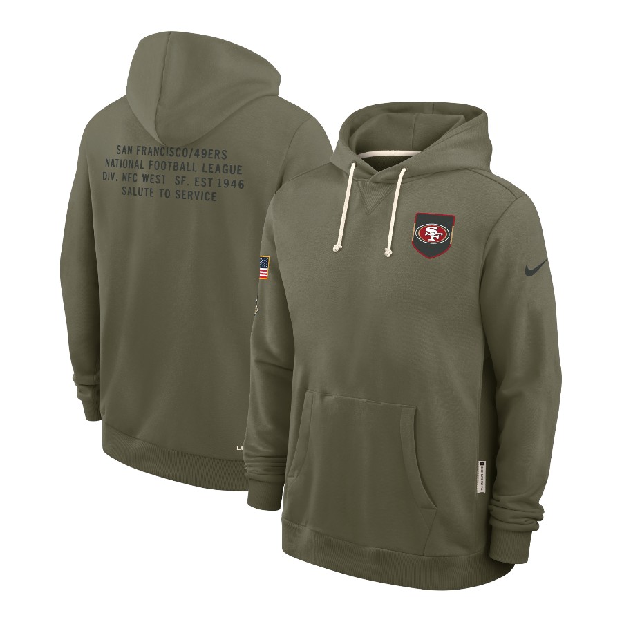 San Francisco 49ers Olive Green 2025 Salute to Service Sideline