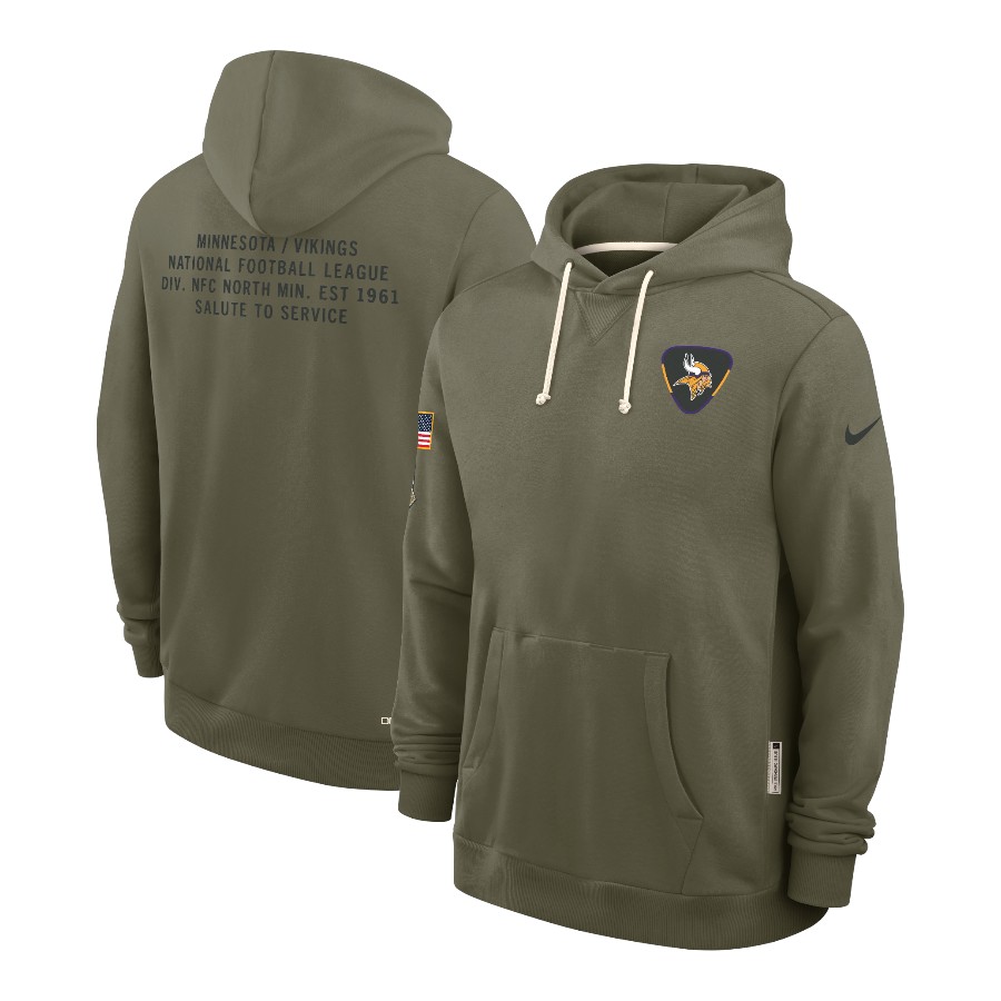 Minnesota Vikings Olive Green 2025 Salute to Service Sideline Nike