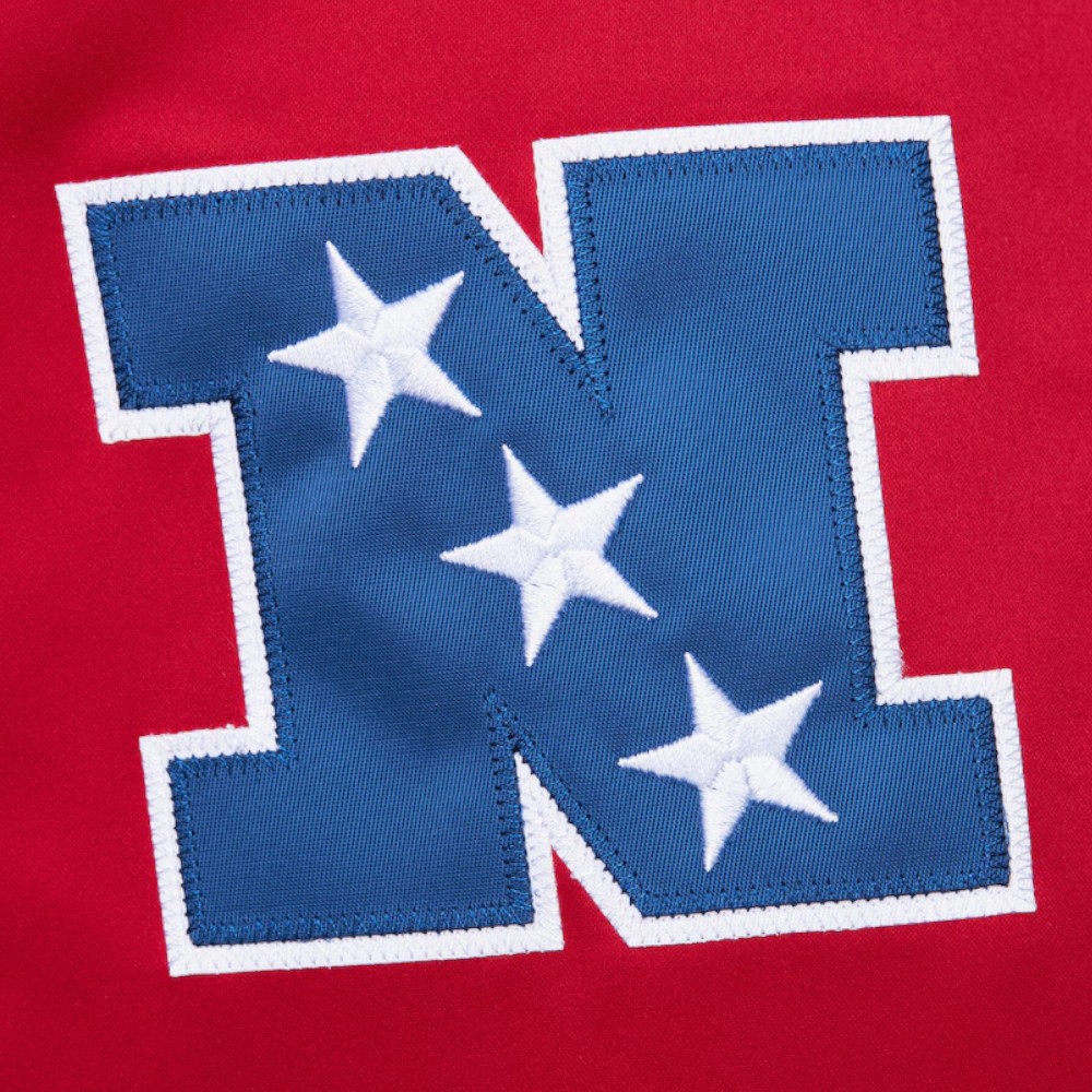 San Francisco 49ers Scarlet Red "Faithful to the Bay" Heavyweight Mitchell & Ness Zip Up Satin Jacket