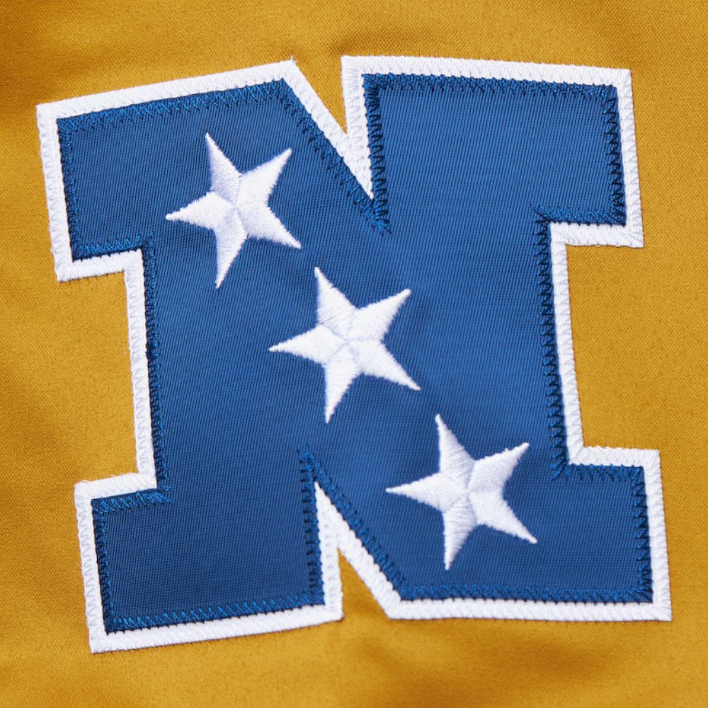 San Francisco 49ers Gold "Faithful to the Bay" Heavyweight Mitchell & Ness Zip Up Satin Jacket