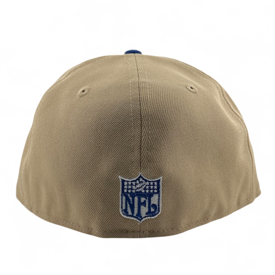 Dallas Cowboys Khaki and Royal Blue Retro Logo 25th Anniversary Patch Green UV New Era 59FIFTY Fitted Hat