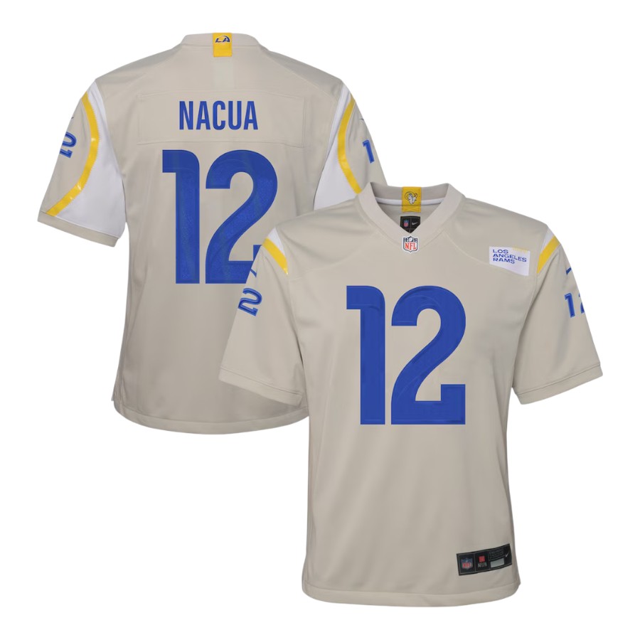 ロサンゼルス・ラムズPUKA NACUA ユニフォーム 12 NFL プカナクア Youth Los Angeles Rams Puka Nacua Nike Cream Game Jersey