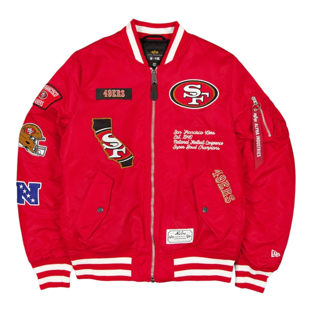 San Francisco 49ers Scarlet Red New Era x Alpha Industries MA-1