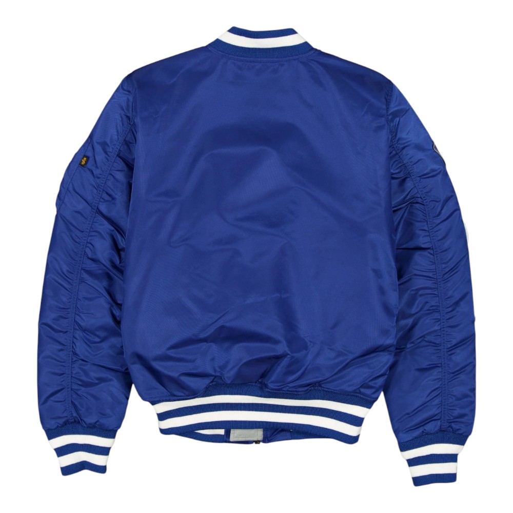 Los Angeles Dodgers Royal Blue New Era x Alpha Industries MA-1 Full Zip Bomber Jacket