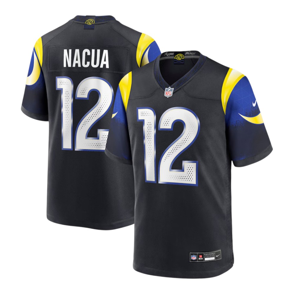 Los Angeles Rams Puka Nacua 2025 Rivalries Collection Black Nike Game Jersey