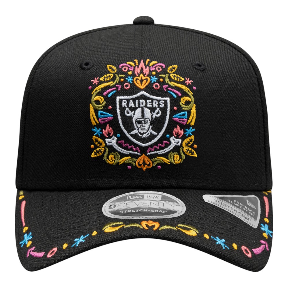 Las Vegas Raiders Black "Hasta La Muerte" New Era 9SEVENTY Stretch Snapback Hat