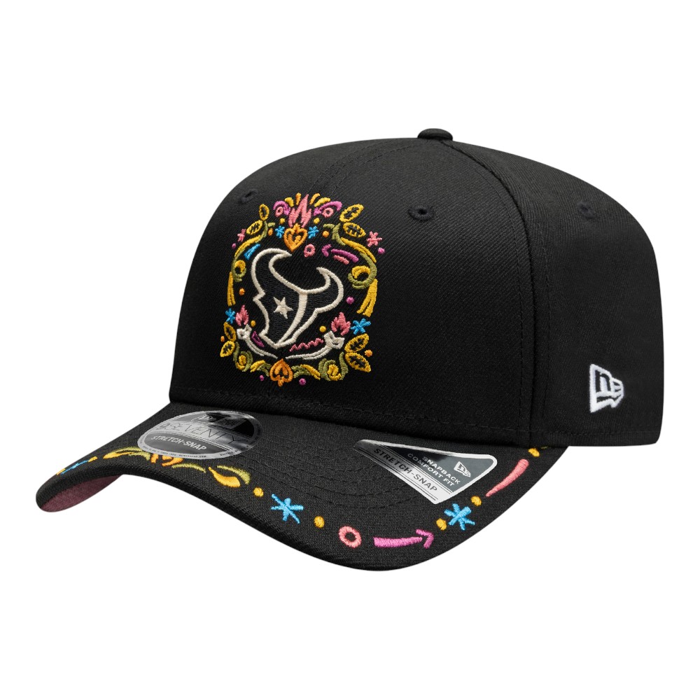 Houston Texans Black "Hasta La Muerte" New Era 9SEVENTY Stretch Snapback Hat