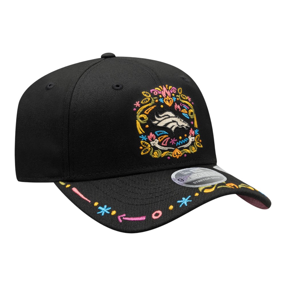 Denver Broncos Black "Hasta La Muerte" New Era 9SEVENTY Stretch Snapback Hat