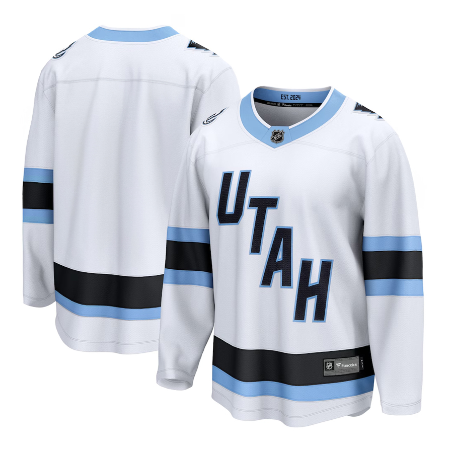 Utah Mammoth White Fanatics Blank Breakaway Away Jersey