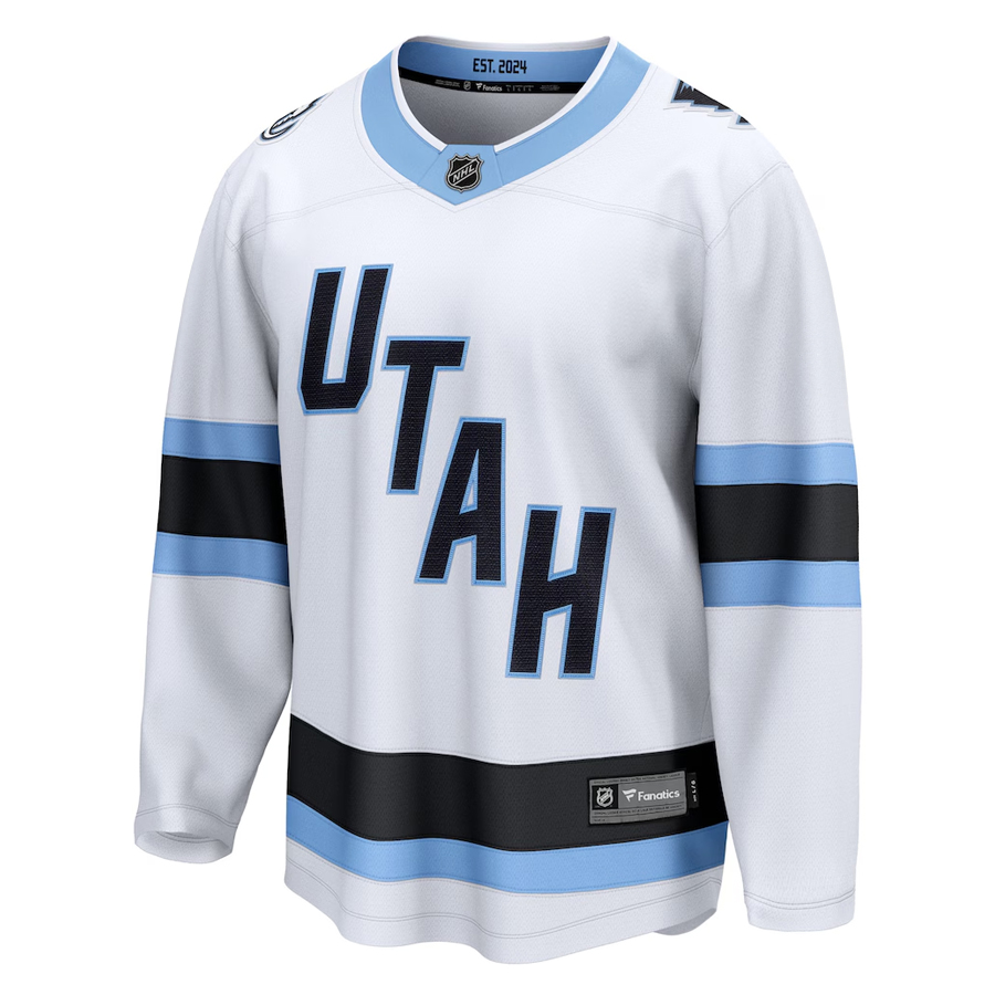 Utah Mammoth White Fanatics Blank Breakaway Away Jersey