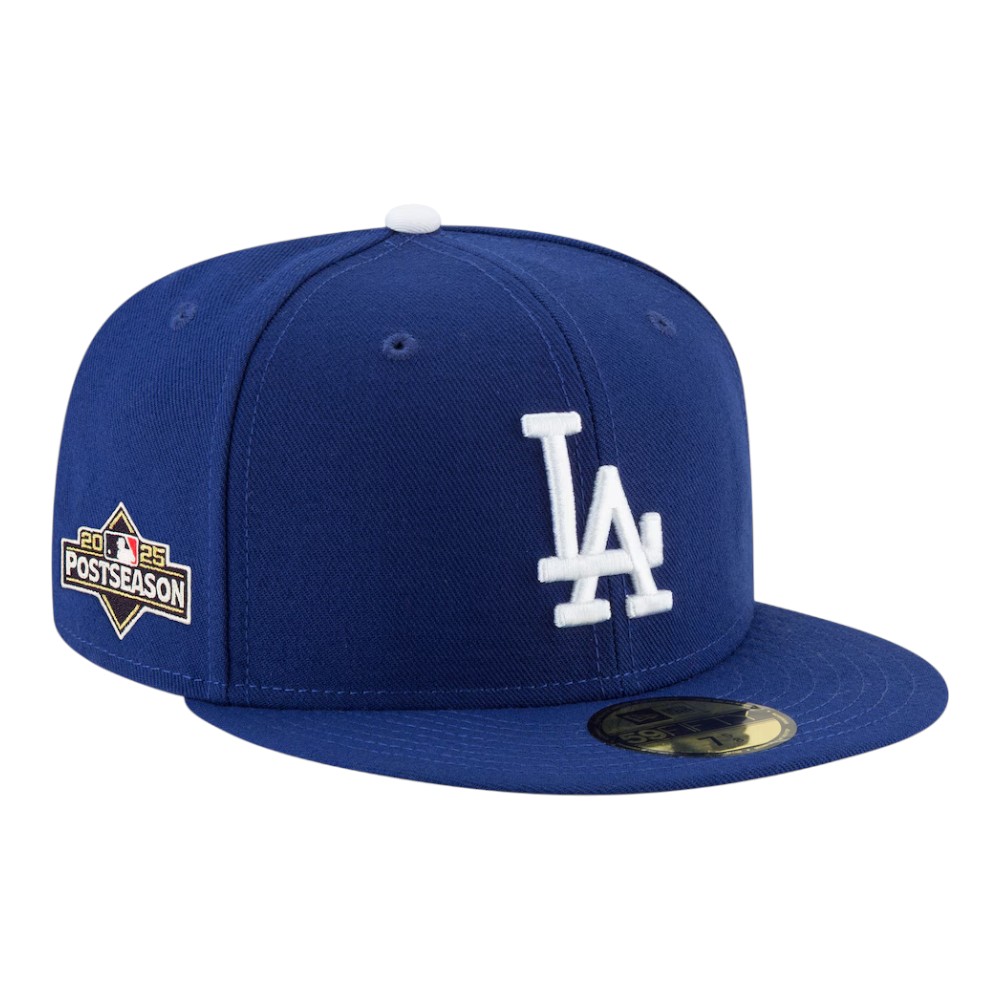 Los Angeles Dodgers Royal Blue 2025 MLB Postseason Side Patch New Era 59FIFTY Fitted Hat