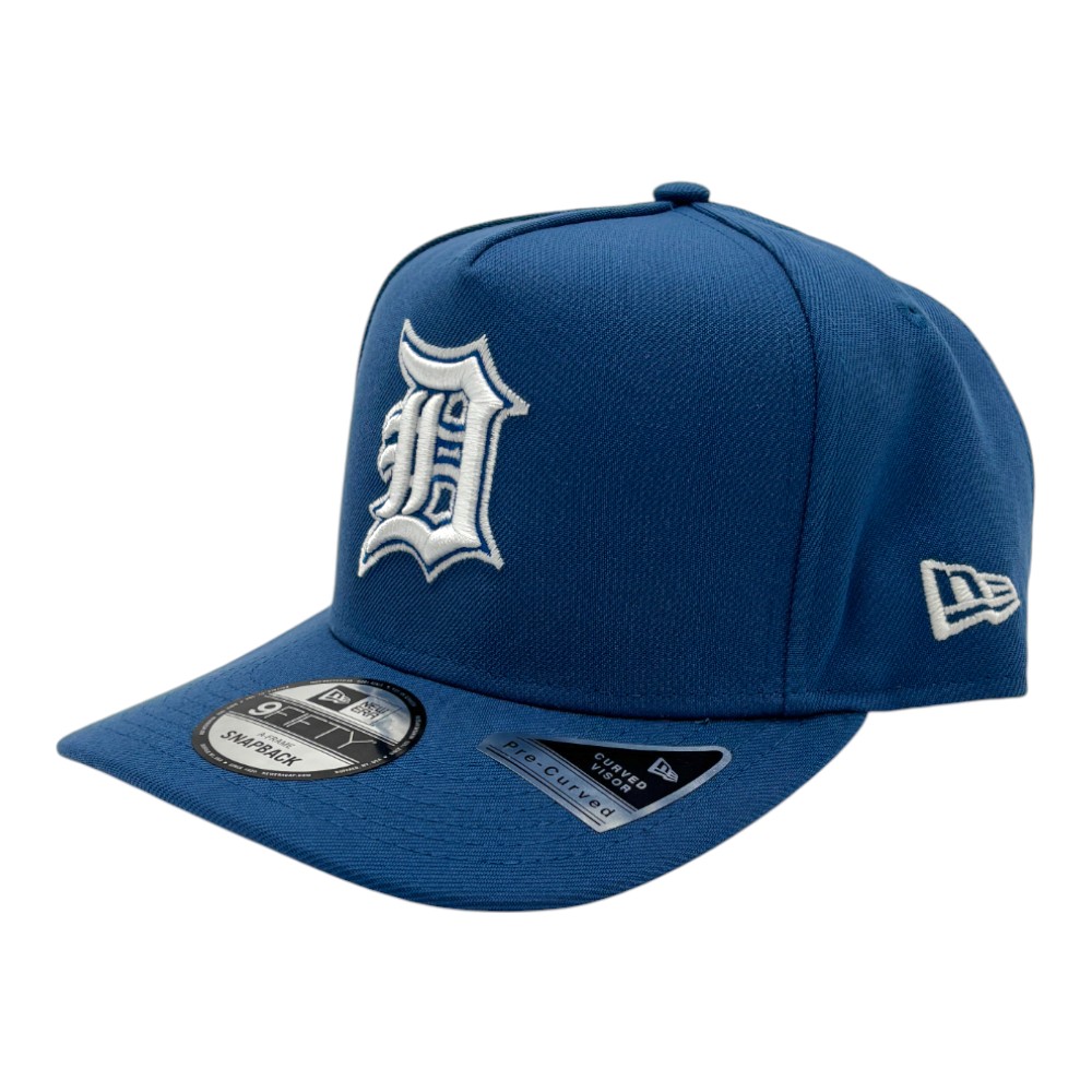 Detroit Tigers Indigo Blue Tiger Stadium Patch Grey UV New Era 9FIFTY A-Frame Snapback Hat