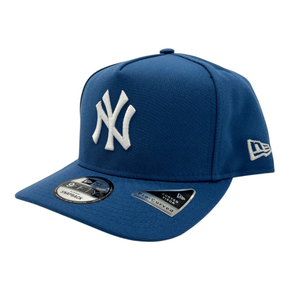 New York Yankees Indigo Blue 1999 WS Patch Grey UV New Era 9FIFTY A-Frame Snapback Hat