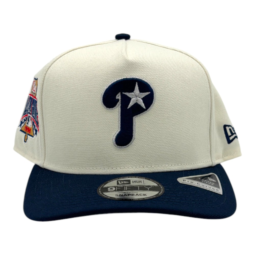 Philadelphia Phillies Chrome and Oceanside Blue 1996 ASG Patch Grey UV New Era 9FIFTY A-Frame Snapback Hat