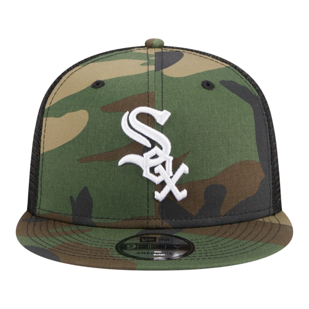 Chicago White Sox Woodland Camo Basic Trucker New Era 9FIFTY Snapback Hat