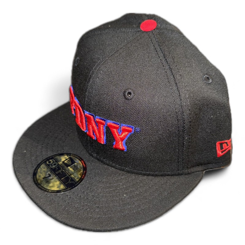 FDNY Black and Red Badge Patch Gray UV New Era 59FIFTY Fitted Hat