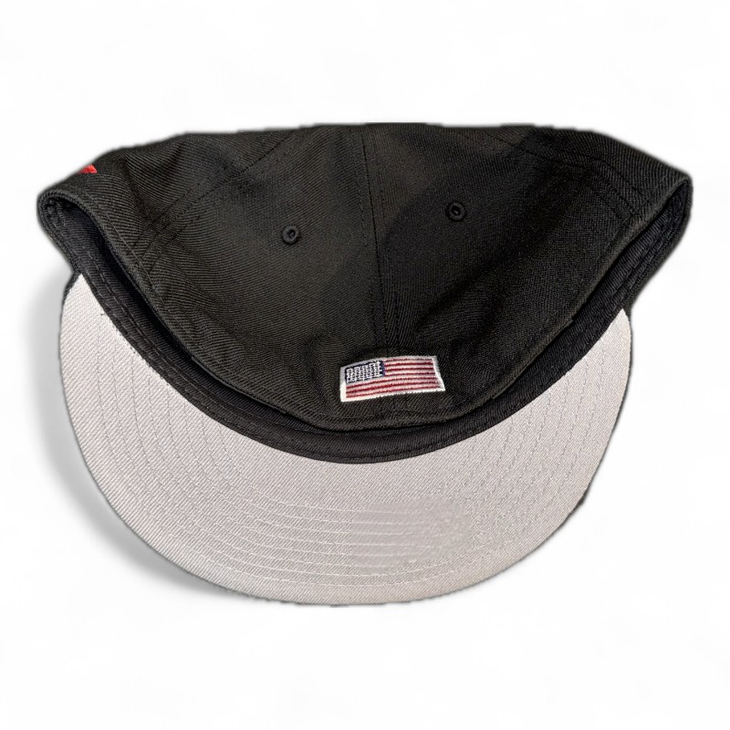 FDNY Black and Red Badge Patch Gray UV New Era 59FIFTY Fitted Hat