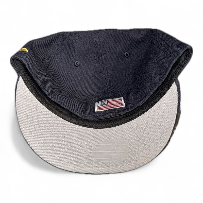 NYPD Navy and Yellow Badge Patch Gray UV New Era 59FIFTY Fitted Hat