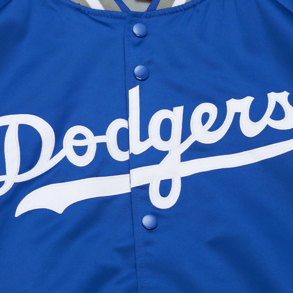 Los Angeles Dodgers Royal Blue Lightweight Satin Raglan Full-Snap Mitchell & Ness Jacket