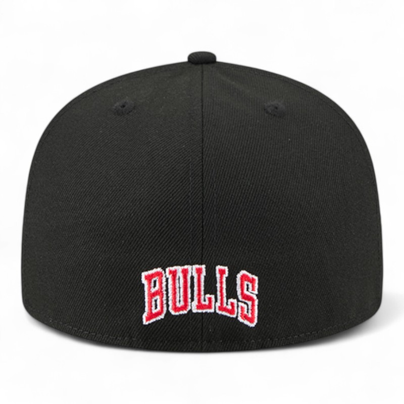 Chicago Bulls Black and White Tip Off NBA 59FIFTY Split Panel New Era Fitted Hat