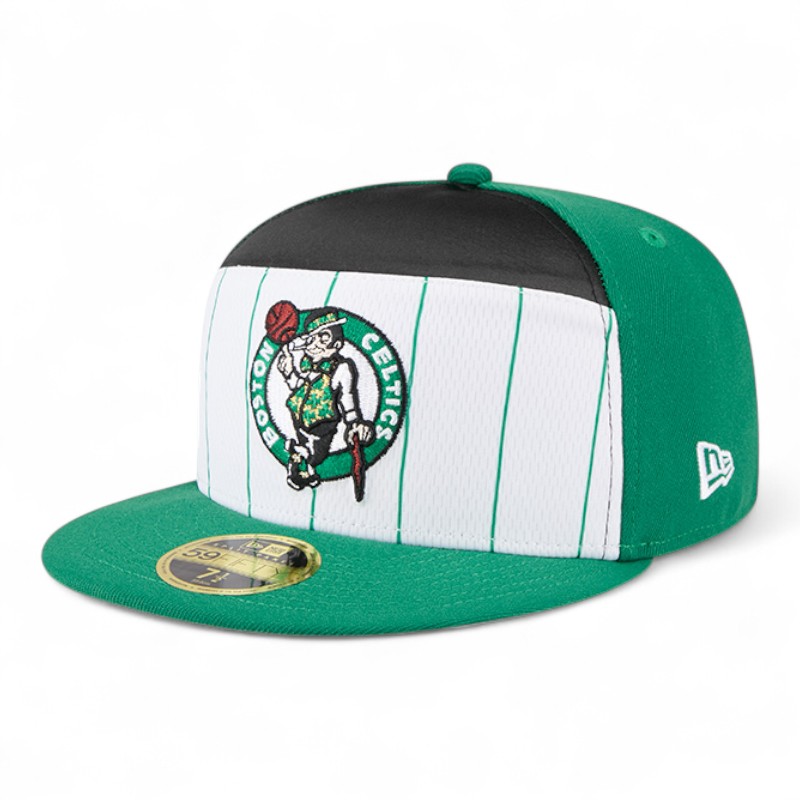 Boston Celtics Green and White Tip Off NBA 59FIFTY Split Panel New Era Fitted Hat