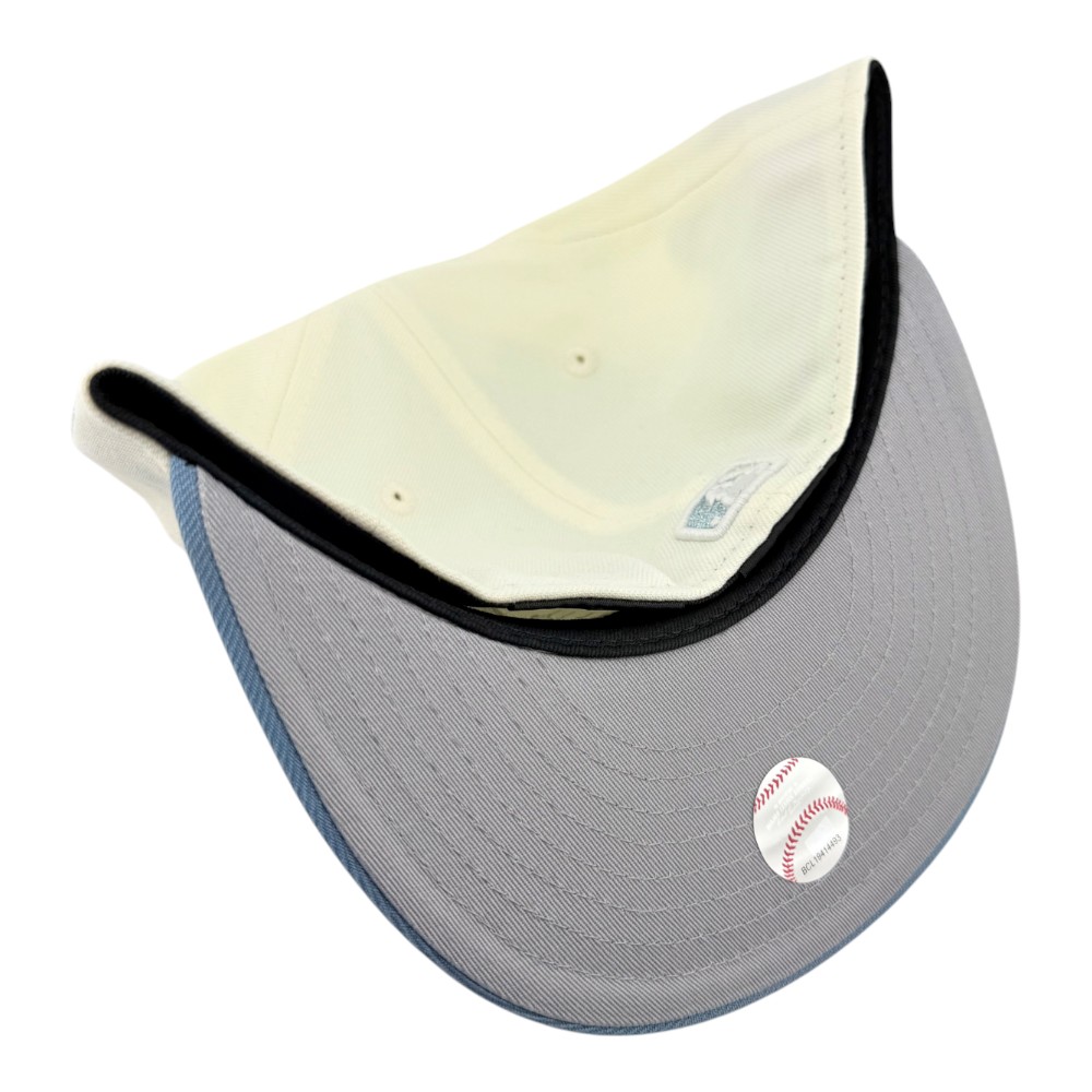 Los Angeles Dodgers Chrome and Faded Blue Viva Patch Grey UV New Era 59FIFTY Fitted Hat