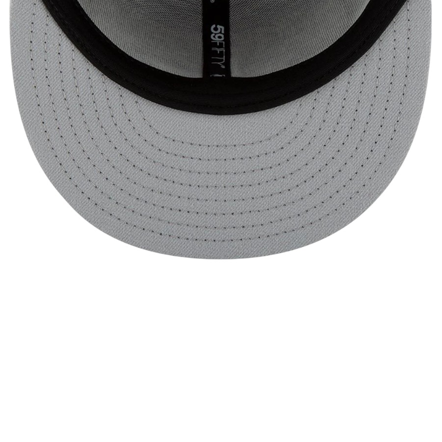 Los Angeles Dodgers Black and White 2025 World Series Patch Grey UV New Era 59FIFTY Fitted Hat